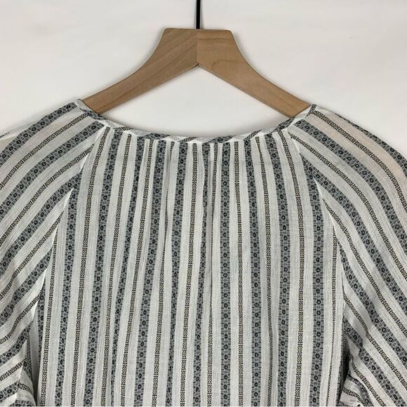 J.Jill Striped Button-Down Peplum Top - Picture 7 of 9